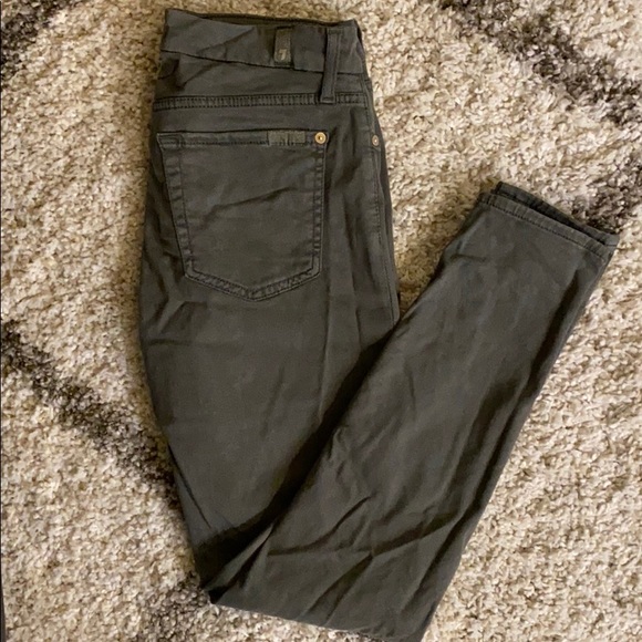 7 For All Mankind Denim - 7 for all Mankind light green/ grey Jeggings 28